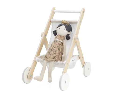 drewniany wózek dla lalek, spacerówka dla lalek, pchacz dla dzieci 1,5 roku