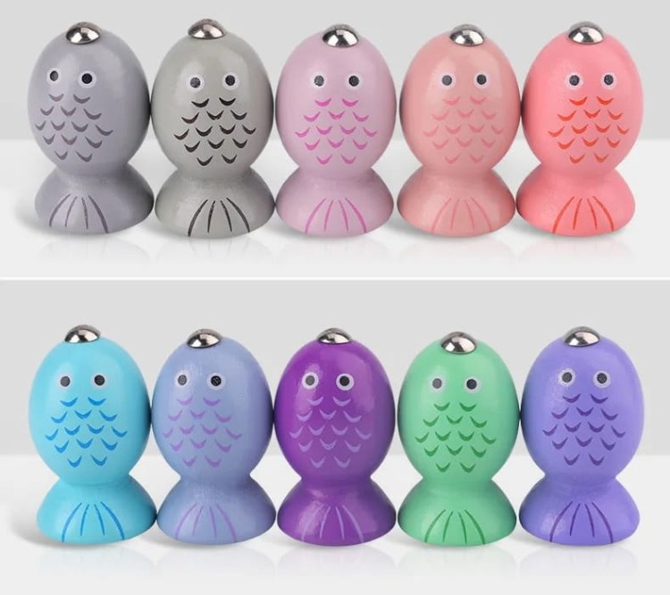 magnetyczne rybki do łowienia zestaw montessori