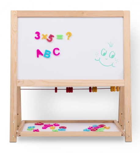 Wielofunkcyjna tablica Montessori dla dzieci – biała magnetyczna powierzchnia suchościeralna z akcesoriami