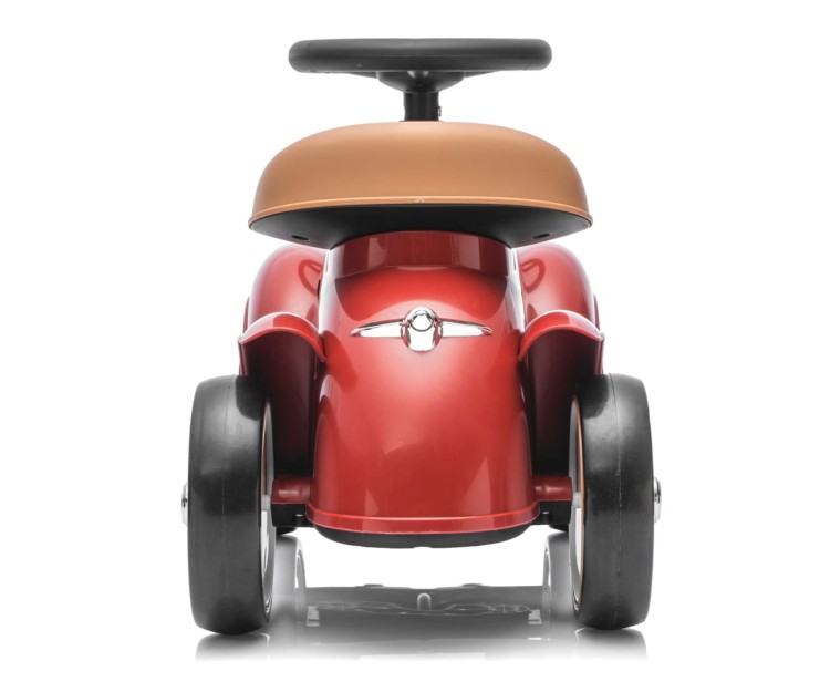 Elegancki burgundowy kolor jeździka dziecięcego.