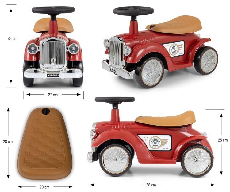 prezent na roczek, dwa latka idealny dla chłopca i dziewczynki, auto odpychane eleganckie