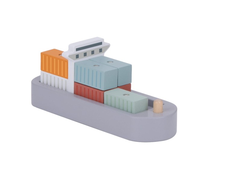 Zabawka drewniana dla dzieci 3+ – port morski i centrum logistyczne