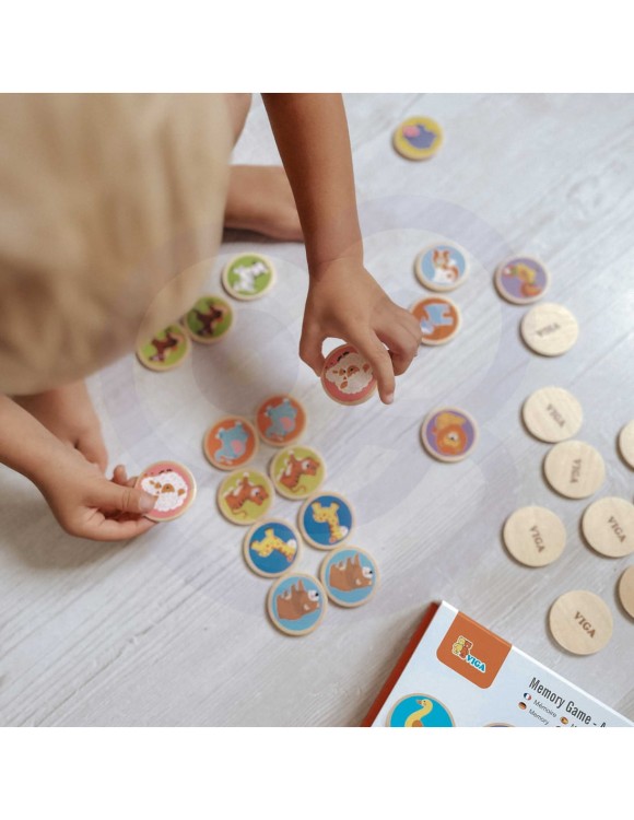 Drewniane memory edukacyjne dla przedszkolaka – nauka przez zabawę