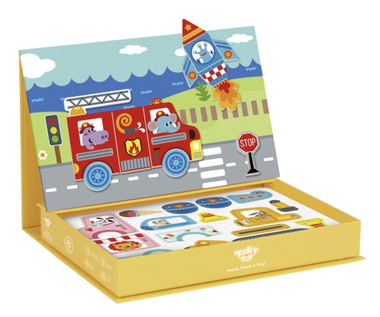 Układanka edukacyjna magnetyczna w pudełku – zabawka 3+