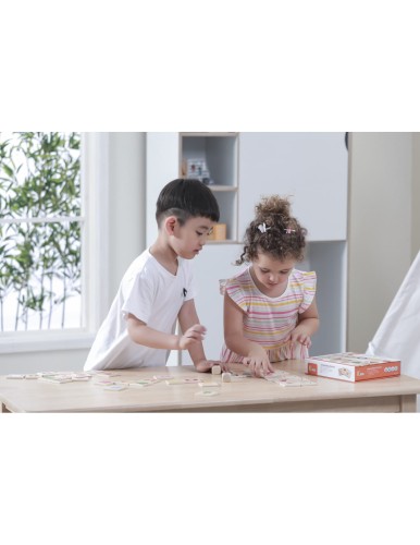 Drewniana układanka edukacyjna Montessori – kolorowe kształty dla dzieci 3+