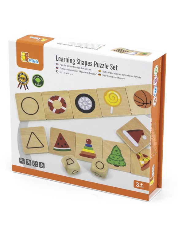 Edukacyjna gra drewniana dla dzieci – zestaw Montessori dopasuj kształty 37 el.