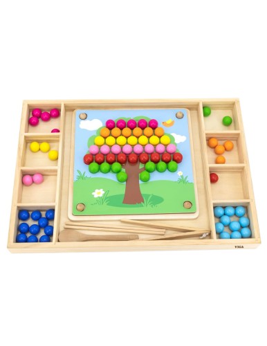 Układanka edukacyjna Montessori dla dzieci 3+ – ćwiczenie koncentracji