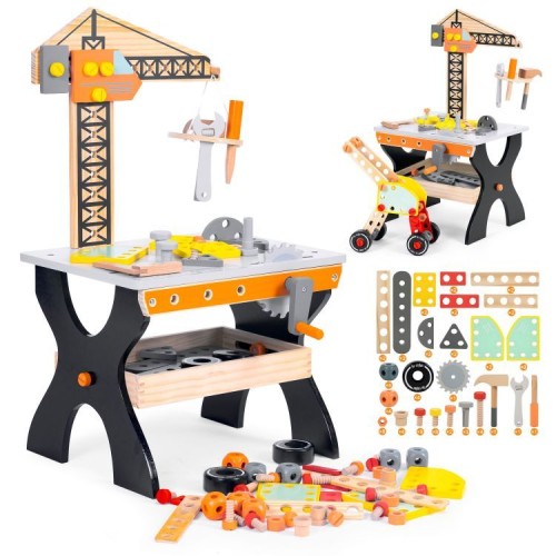 Drewniany warsztat dla dzieci z narzędziami ECOTOYS